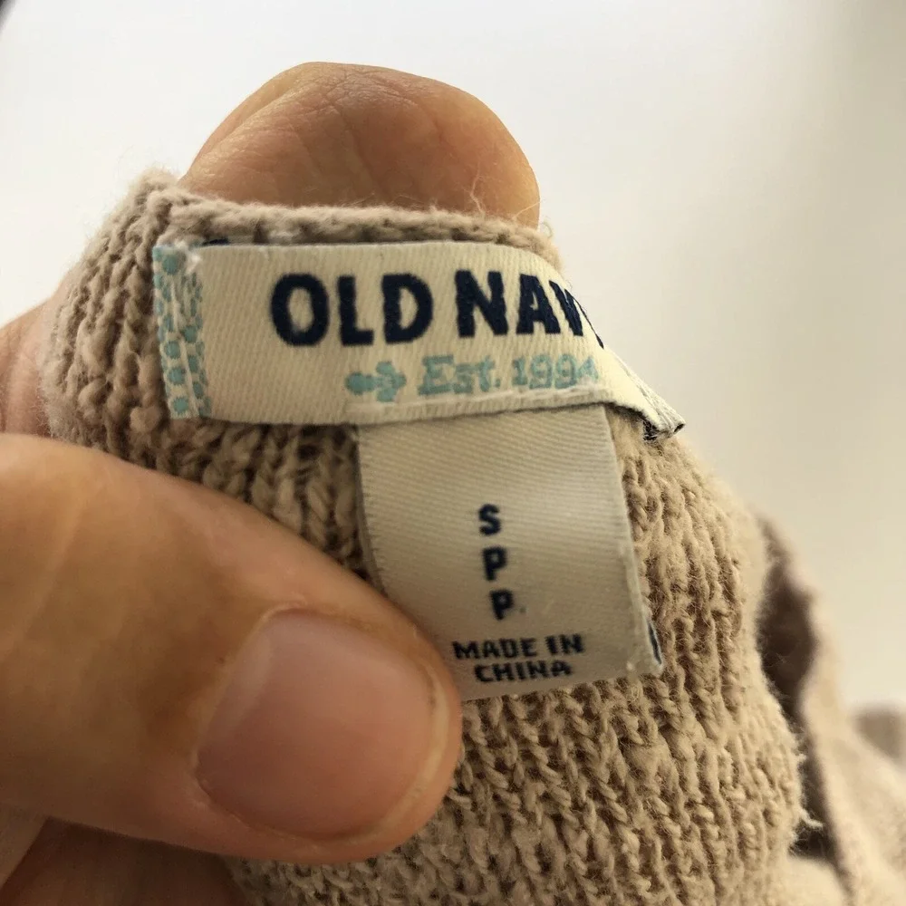 Old Navy Light Brown Stripe Sweater Women's Sz S A3758